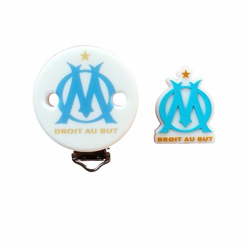 1 perle + 1 pince clip en silicone, attache tétine, foot om