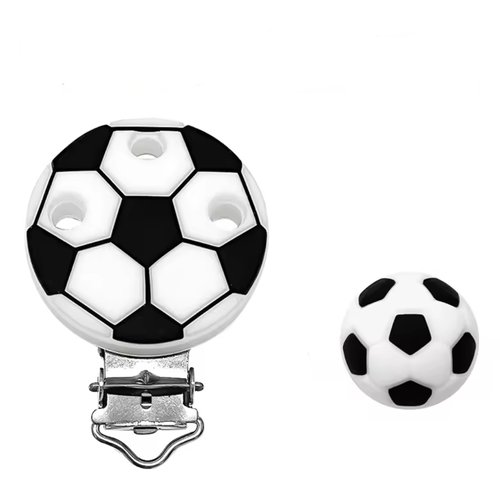 1 perle + 1 pince clip en silicone, attache tétine, foot