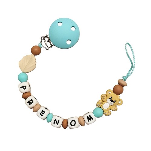 Attache tétine en silicone ourson