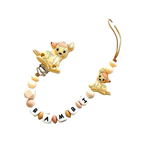Attache tétine en silicone biche bambi