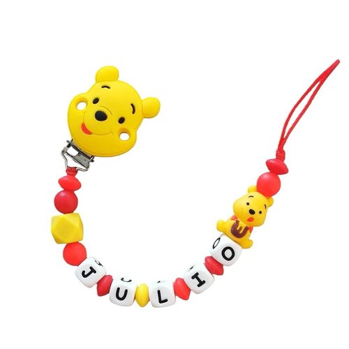 Attache tétine en silicone winnie ourson