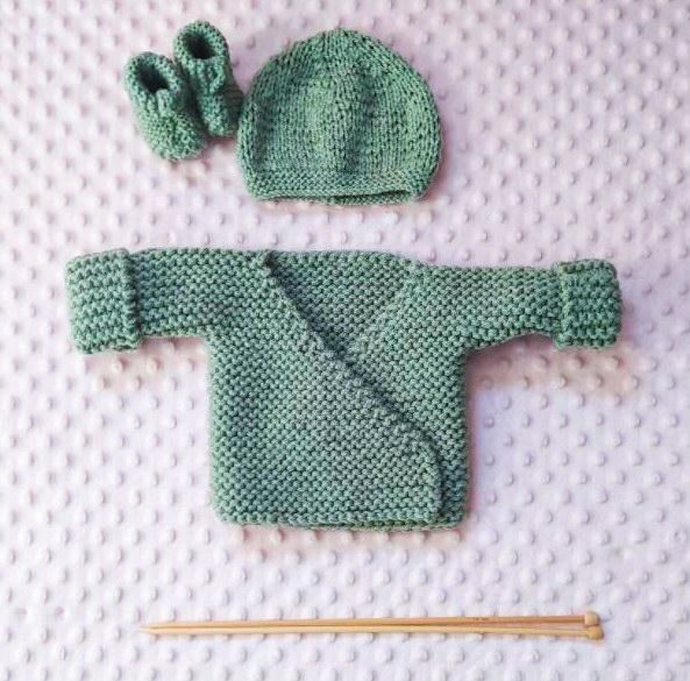 Brassiere Double Laine Gilet Bebe Tricot Bebe Maternite Layette Tricotee Main Bonnet Chaussons Cadeau Naissance Un Grand Marche