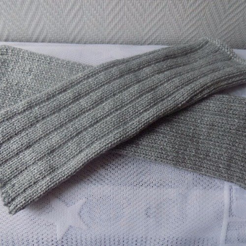 Jambières,guêtres tricot,coloris gris.
