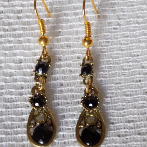 Boucles d'oreilles pendantes Lotus doré - De Boucle Z'à Oreilles
