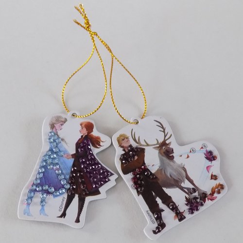 Décorations de noël à suspendre , motif reine des neiges, 2 pièces.