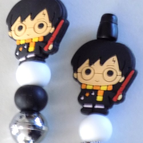 Ensemble stylo et ouvre-lettres à perles , motif harry-potter.