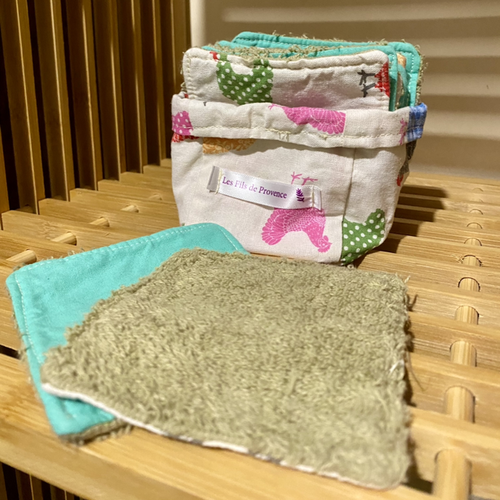 Lot cotons réutilisables cocorico