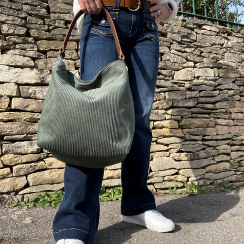 Patron de couture de sac hobo zippé bricolage, sac en jean souple