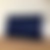 Pochette ipad bleu marine, style vanessa bruno / housse zippée ordinateur, suédine et paillettes / personnalisable