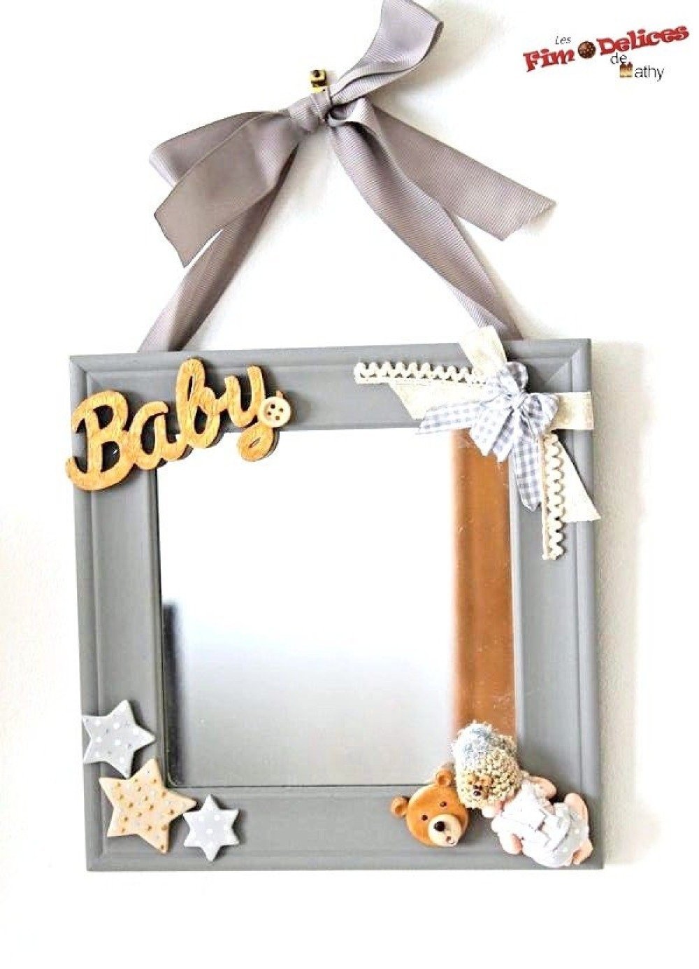 Miroir Bebe Fimo Petit Garcon Et Son Ours Deco Miroir Fimo Decoration Chambre Bebe Cadeau Naissance Cadeau Bapteme Un Grand Marche