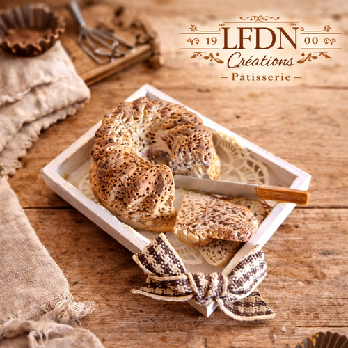 Magnet gâteau en fimo, aimant de frigo kougelhopf, magnet brioche, aimant gourmand