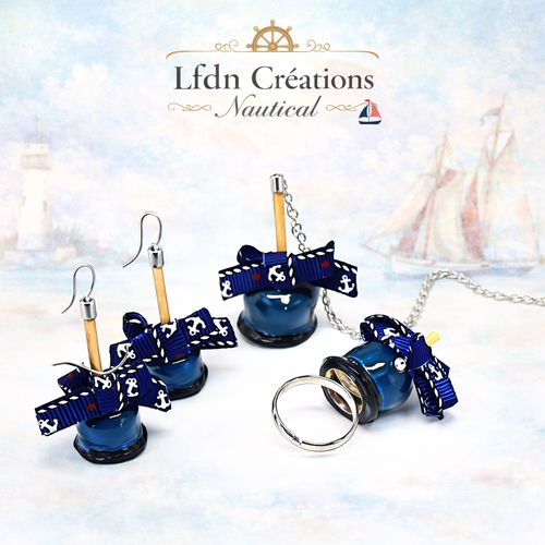 Collier pomme d'amour en fimo, boucle d'oreille pomme d'amour, bague fruit, bijoux mer, bijoux gourmands