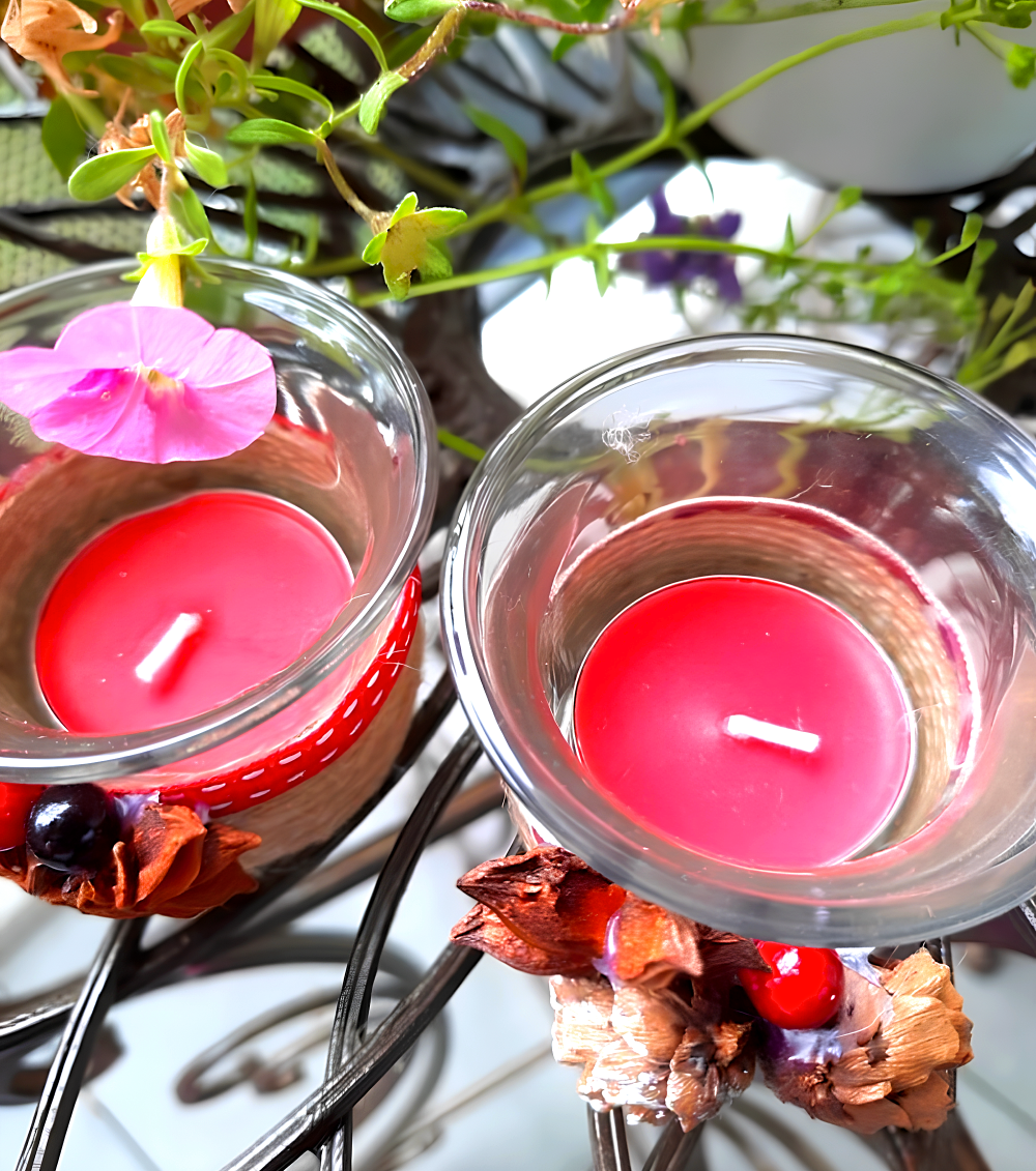 Bougies noël fait main, décoration bougies pomme de pin