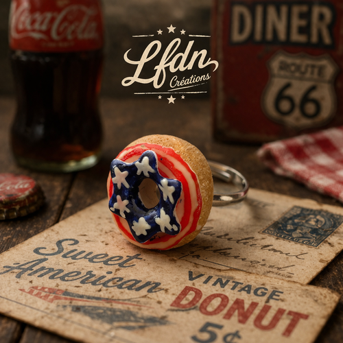 Bague donut vintage us