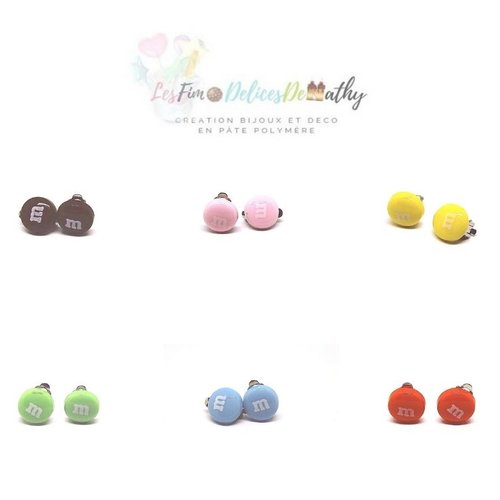 Boucles D Oreille Bonbons M M S Bijoux Bonbon Boucles D Oreille Bonbon Bijoux Gourmand Fimo Gourmandise Fimo Kawaii Un Grand Marche