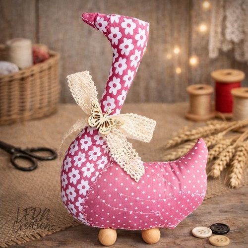 Oie en tissu, animaux en tissu, décoration de chambre d'enfant, cadeau de naissance