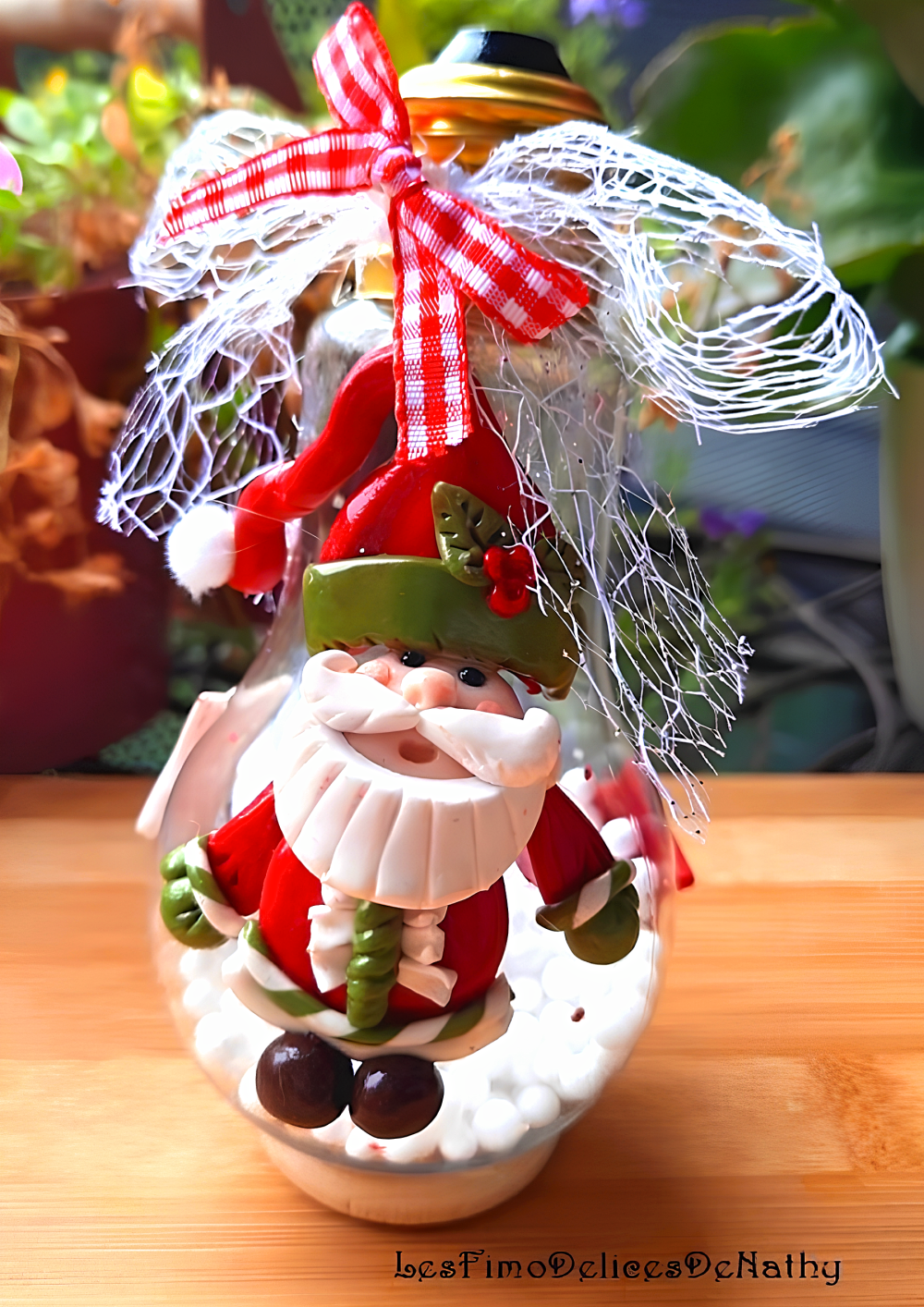 Stylo à bille en plastique multicolore, père Noël, arbre de Noël