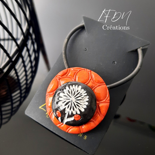 Collier pendentif esprit japon, création bijoux contemporains, bijoux polymère de créateur