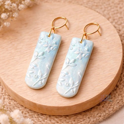 Boucles d'oreille en pâte polymère collection oleflores