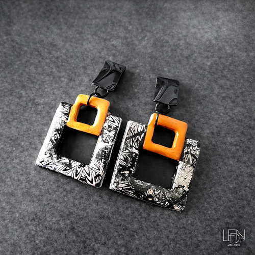 Boucles d 'oreille polymère halloween design creepy