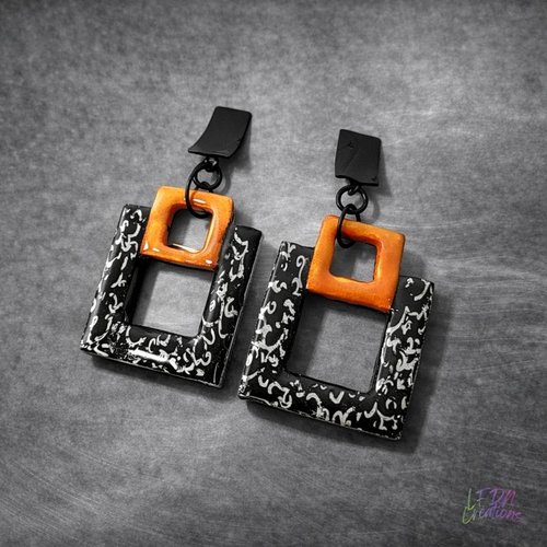 Boucles d'oreille polymère halloween creepy design