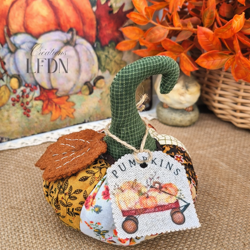 Citrouille en tissus patchwork