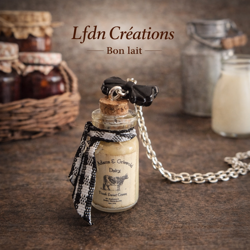 Collier fiole lait miniature - destock