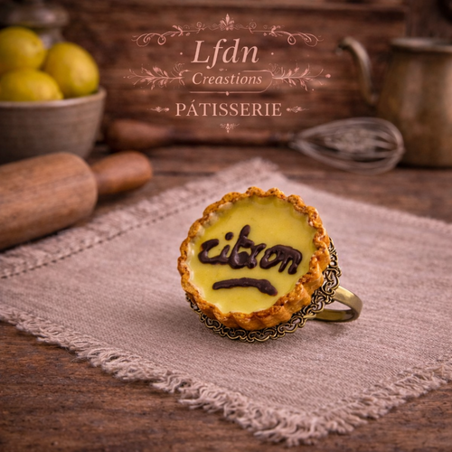 Bague tarte citron vintage - destock