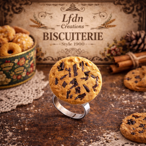 Bague cookie chocolat – destock