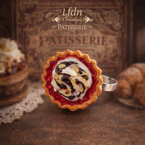 Bague tarte caramel chantilly noisettes – destock