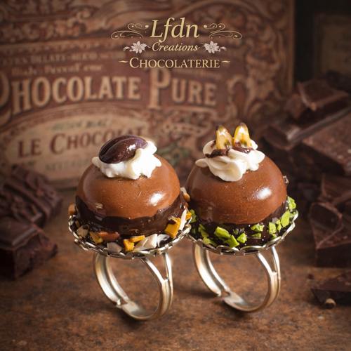 Bagues chocolats pâtisseries – 2 modèles au choix – destock
