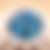 Lot de 5 perles de verre forme ovale - 8x7mm - bleu turquoise opaque - réf:t10-147327 