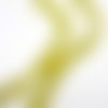 Un lot de 5 perles craquelées en verre -couleur transparente  et jaune-  6mm - réf: z200 