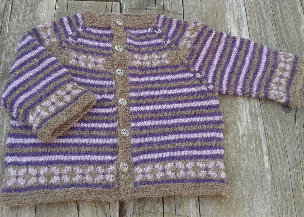 Gilet Brassiere Bebe Laine Alpaga Gilet Raye 6 9 Mois Laine Tricot Main Layette Tricot Main Cadeau Bebe Un Grand Marche