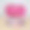 Panier de rangement vide poche réversible en lin enduit rose framboise popeline de coton  montgolfières 