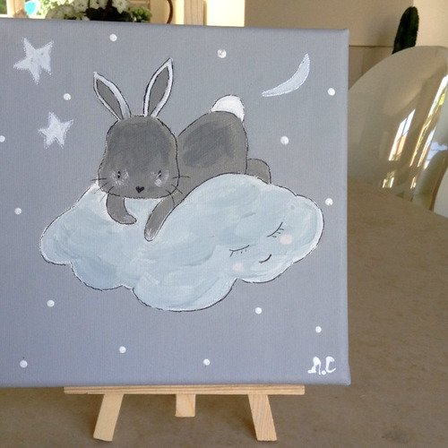 Tableau Lapin En Peinture Un Grand Marche