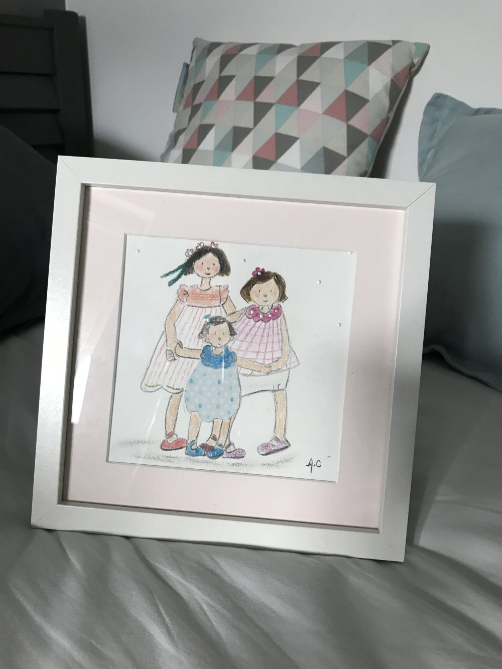 Tableau Decoratif En Peinture Pour Chambre De Petites Filles Un Grand Marche