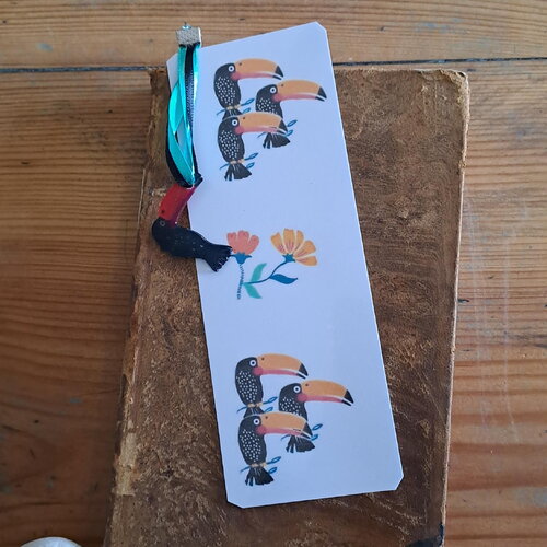 Marque-pages papier toucans