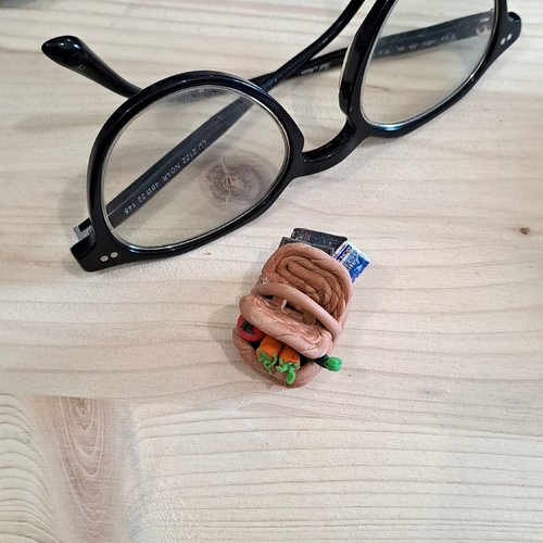 Panier de commissions miniature avec légumes