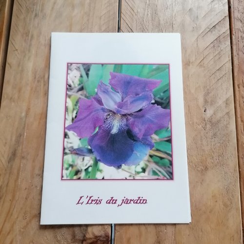 Carte de vœux iris violet