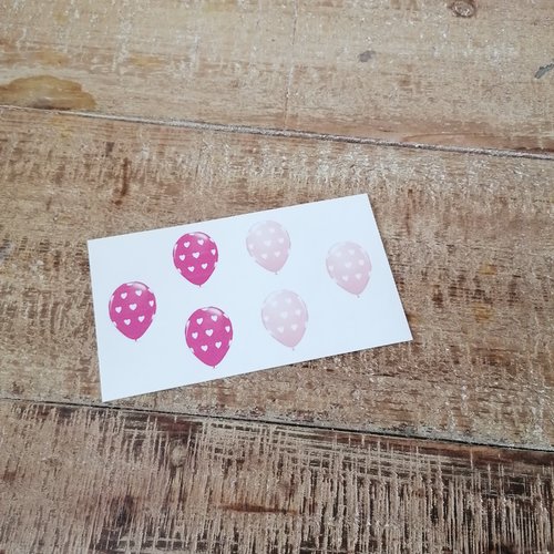 Cartes papier ballons roses