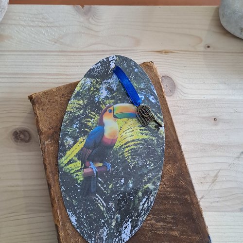 Marque-page papier toucan