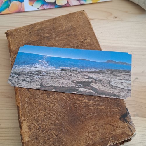 Marque-page papier photo bord de mer