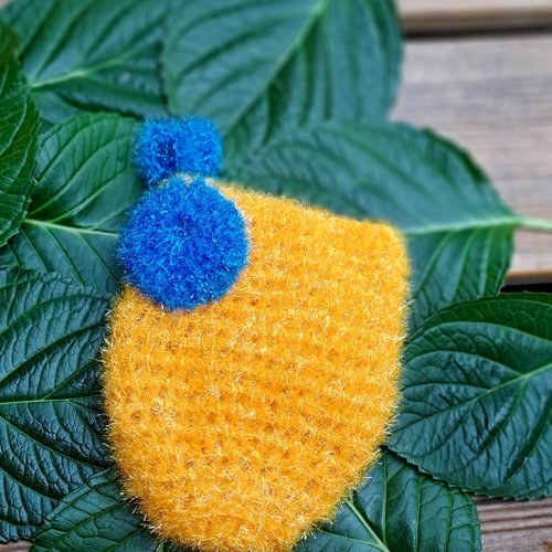 Gant exfoliant crocheter main, durable, lavable