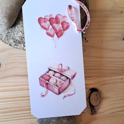 Marque-page  macarons rose