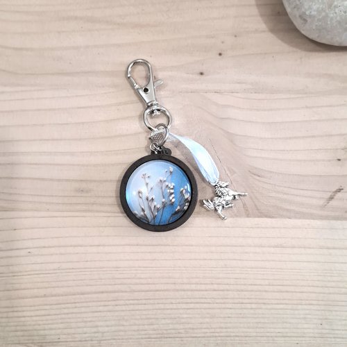 Porte clef fleurs de cotonnier, cadeau noël