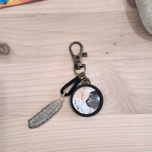 Porte clef  champêtre ,femme