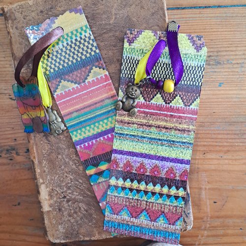 Marques page indien cadeau femme ,lot de deux