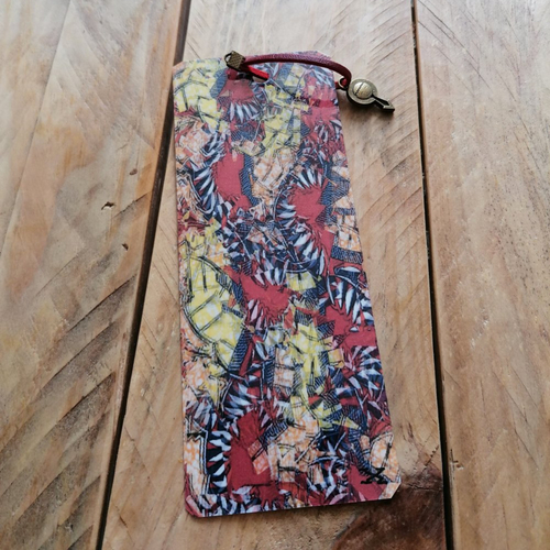 Marques page indien ,couleur bordeaux papier