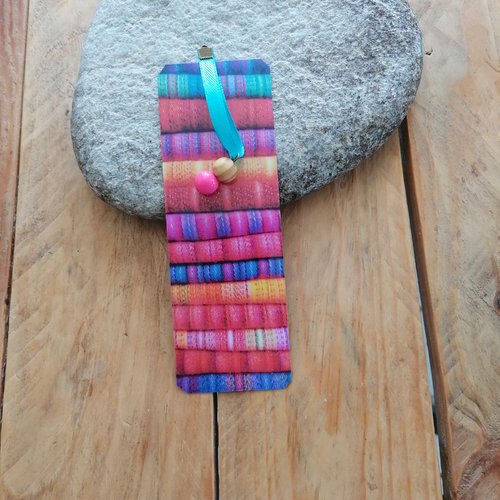 Marques page indien, tissus multicolore